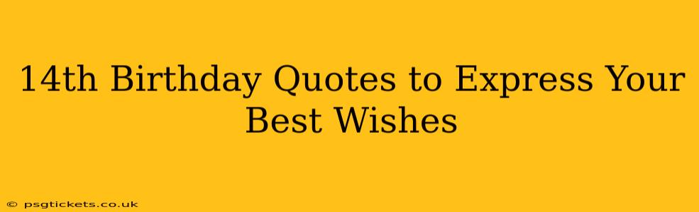 14th Birthday Quotes to Express Your Best Wishes