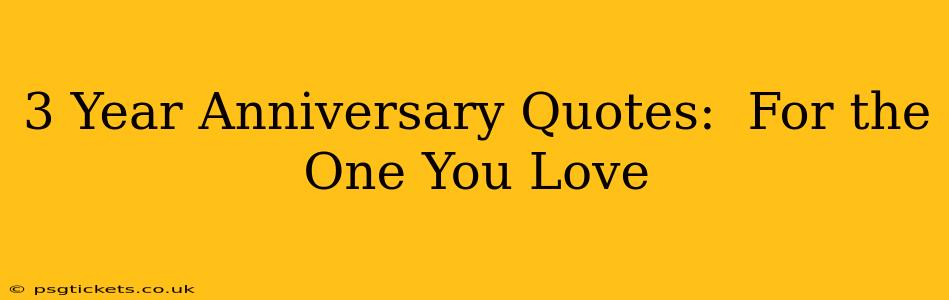 3 Year Anniversary Quotes:  For the One You Love