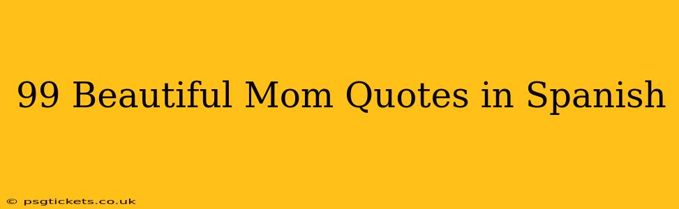 99 Beautiful Mom Quotes in Spanish