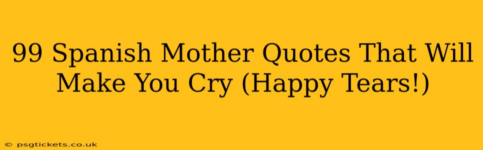 99 Spanish Mother Quotes That Will Make You Cry (Happy Tears!)