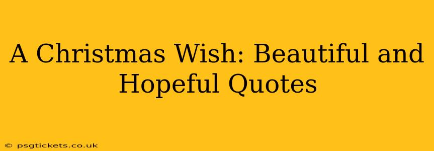A Christmas Wish: Beautiful and Hopeful Quotes