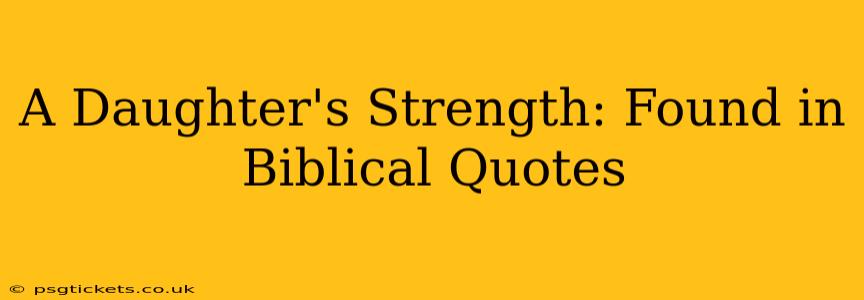 A Daughter's Strength: Found in Biblical Quotes