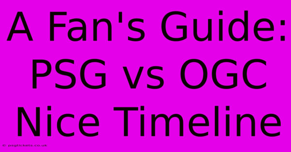 A Fan's Guide: PSG Vs OGC Nice Timeline