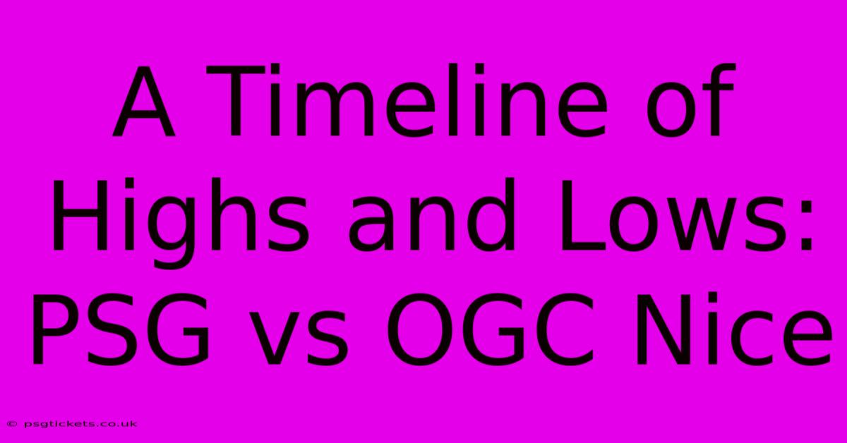 A Timeline Of Highs And Lows: PSG Vs OGC Nice