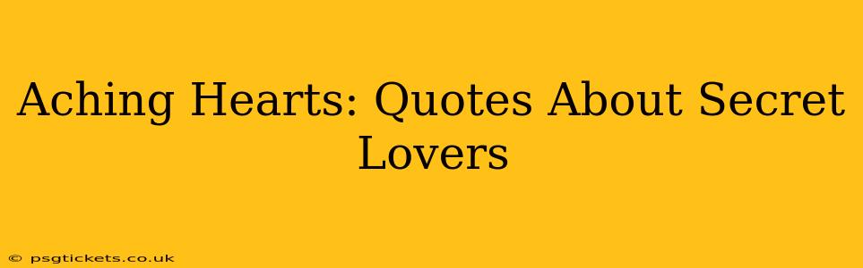 Aching Hearts: Quotes About Secret Lovers