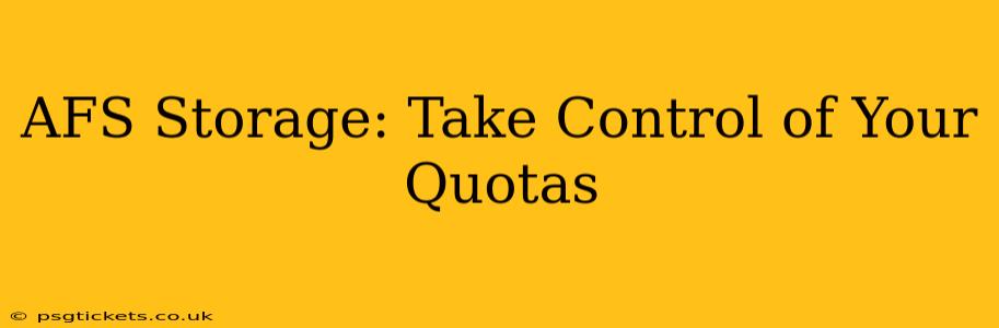 AFS Storage: Take Control of Your Quotas