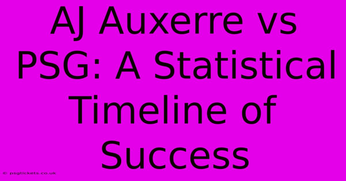 AJ Auxerre Vs PSG: A Statistical Timeline Of Success