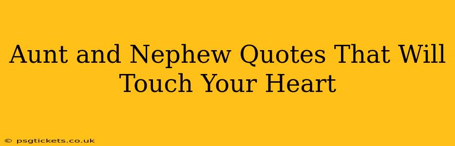 Aunt and Nephew Quotes That Will Touch Your Heart