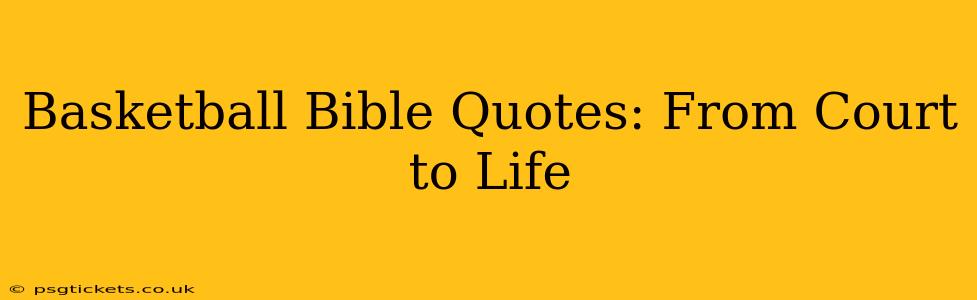 Basketball Bible Quotes: From Court to Life