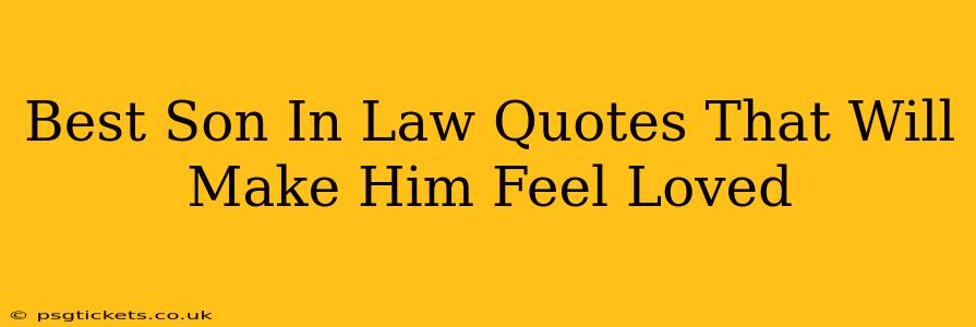 Best Son In Law Quotes That Will Make Him Feel Loved