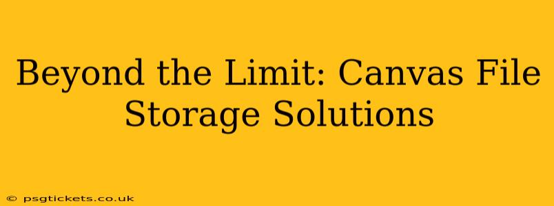 Beyond the Limit: Canvas File Storage Solutions