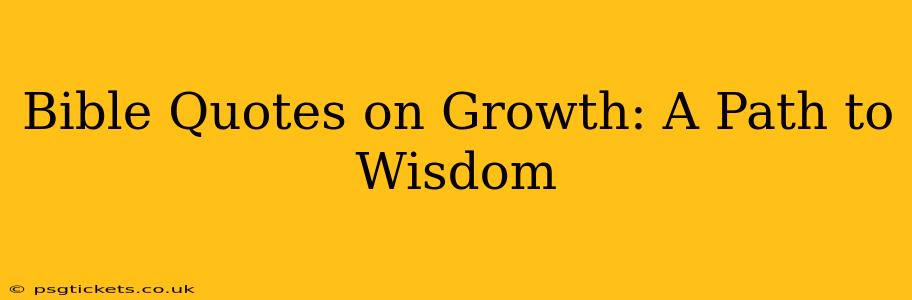 Bible Quotes on Growth: A Path to Wisdom