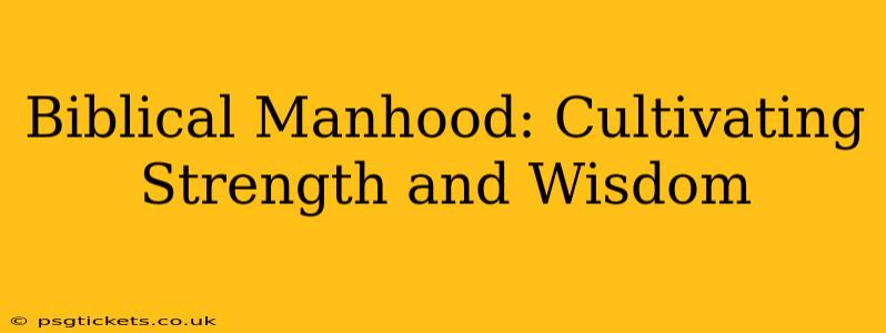 Biblical Manhood: Cultivating Strength and Wisdom