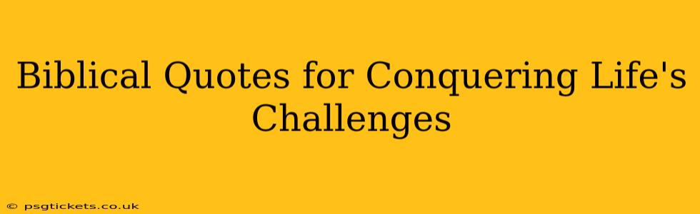 Biblical Quotes for Conquering Life's Challenges