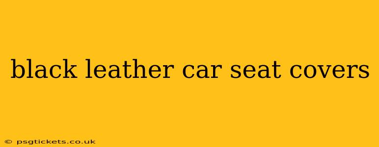 black leather car seat covers