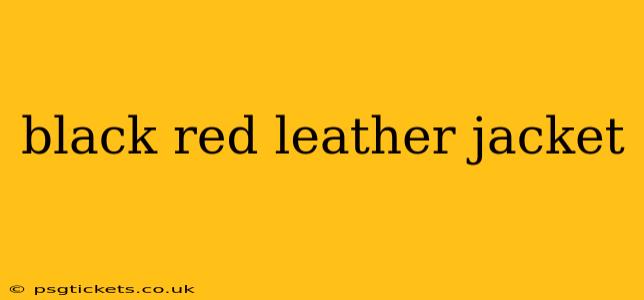 black red leather jacket
