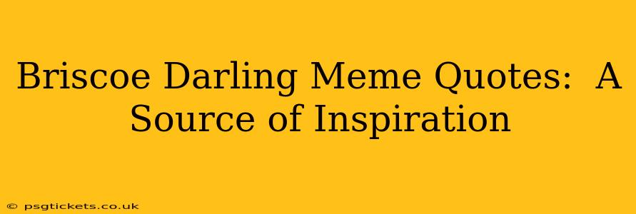 Briscoe Darling Meme Quotes:  A Source of Inspiration