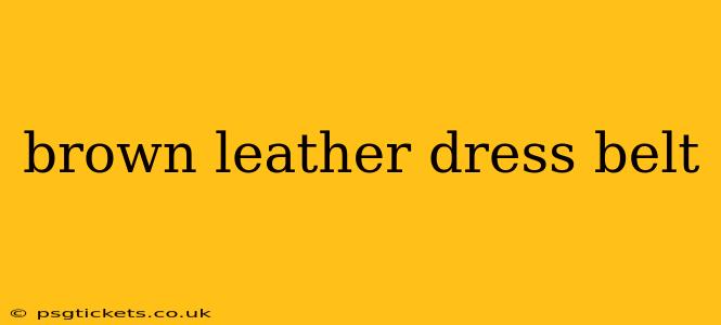 brown leather dress belt