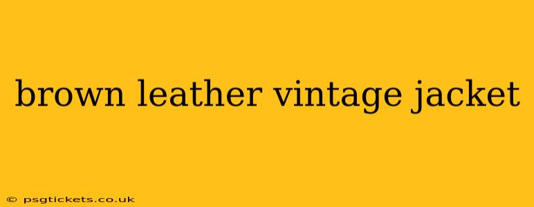 brown leather vintage jacket