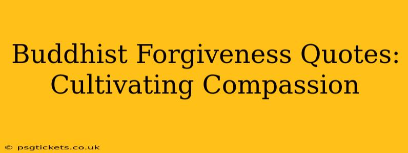 Buddhist Forgiveness Quotes: Cultivating Compassion