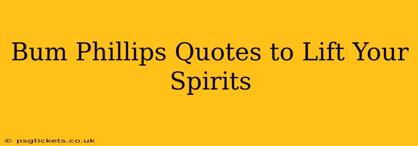 Bum Phillips Quotes to Lift Your Spirits