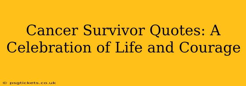 Cancer Survivor Quotes: A Celebration of Life and Courage