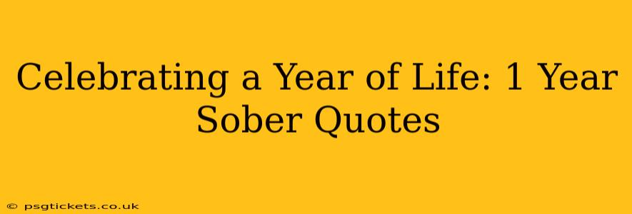 Celebrating a Year of Life: 1 Year Sober Quotes