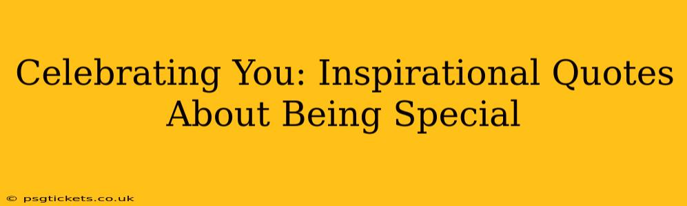 Celebrating You: Inspirational Quotes About Being Special