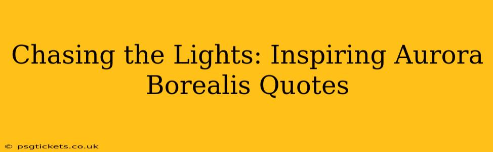 Chasing the Lights: Inspiring Aurora Borealis Quotes