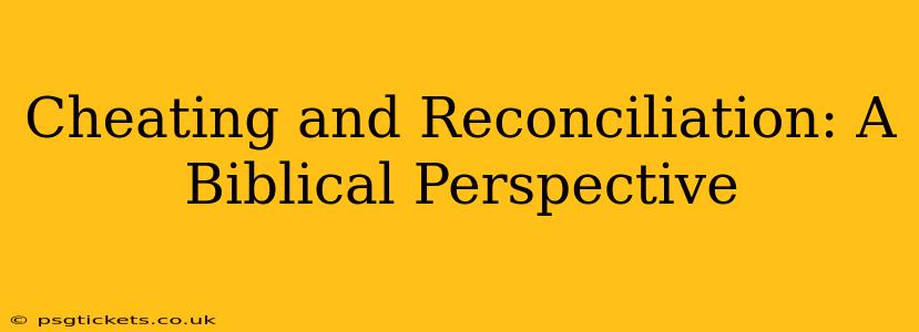 Cheating and Reconciliation: A Biblical Perspective