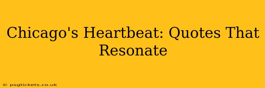 Chicago's Heartbeat: Quotes That Resonate