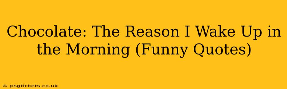 Chocolate: The Reason I Wake Up in the Morning (Funny Quotes)