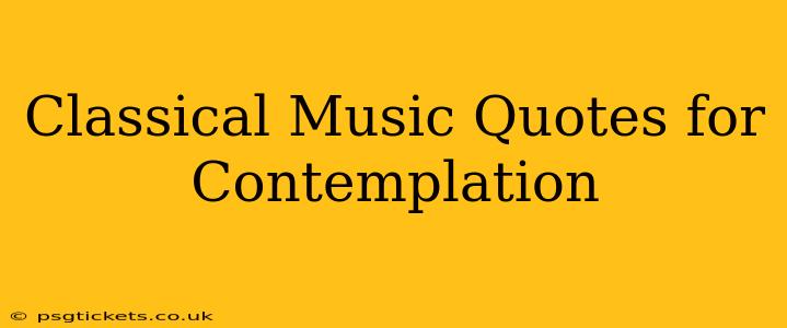 Classical Music Quotes for Contemplation