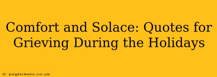 Comfort and Solace: Quotes for Grieving During the Holidays