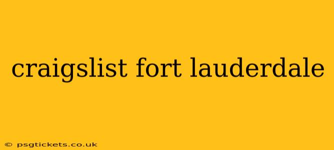 craigslist fort lauderdale