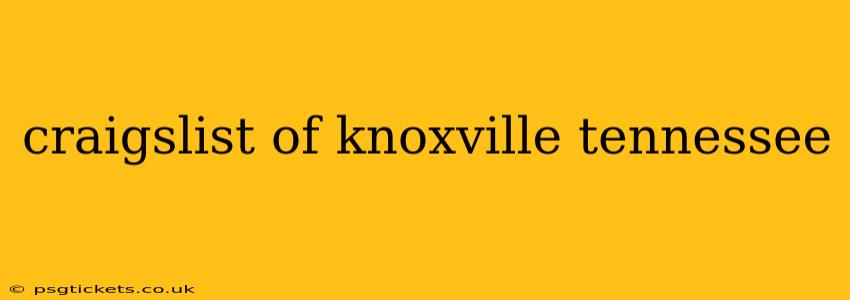 craigslist of knoxville tennessee
