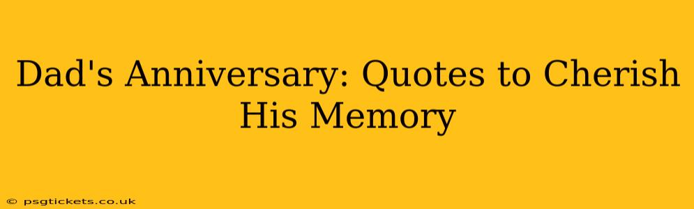 Dad's Anniversary: Quotes to Cherish His Memory