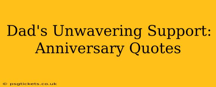 Dad's Unwavering Support:  Anniversary Quotes