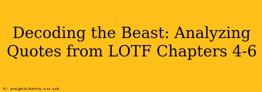 Decoding the Beast: Analyzing Quotes from LOTF Chapters 4-6