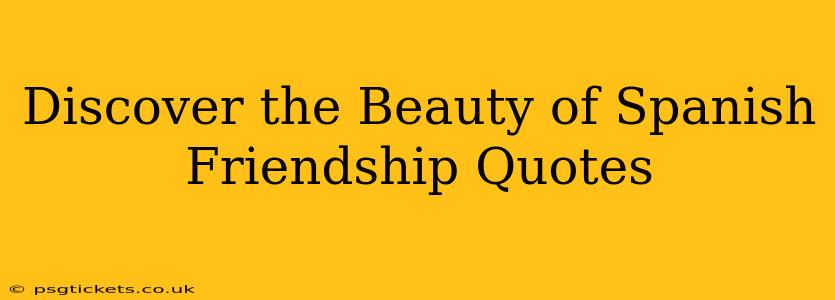 Discover the Beauty of Spanish Friendship Quotes