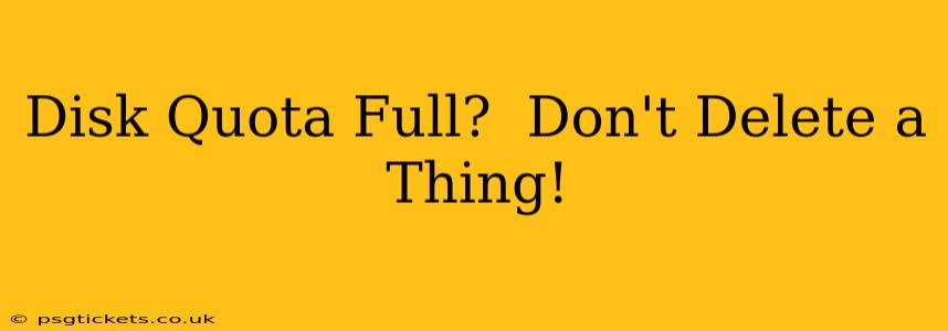 Disk Quota Full?  Don't Delete a Thing!