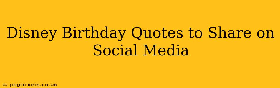 Disney Birthday Quotes to Share on Social Media