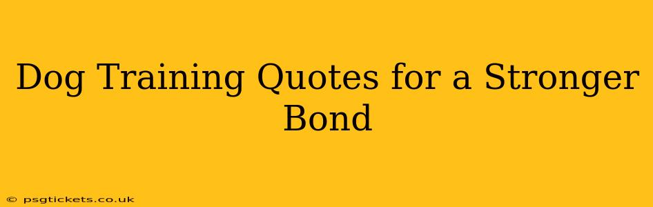 Dog Training Quotes for a Stronger Bond