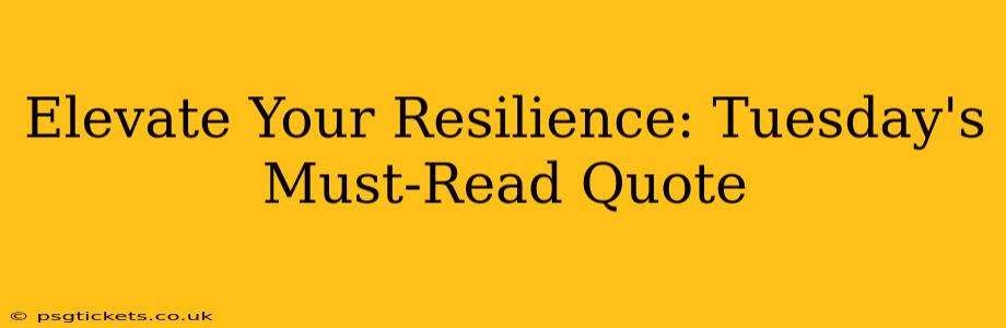 Elevate Your Resilience: Tuesday's Must-Read Quote