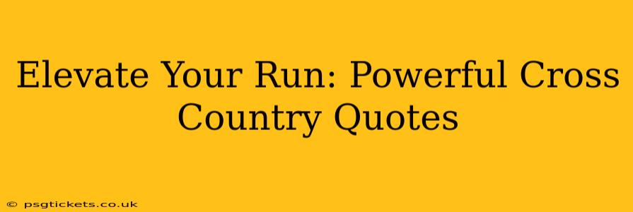 Elevate Your Run: Powerful Cross Country Quotes