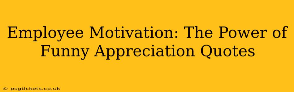Employee Motivation: The Power of Funny Appreciation Quotes