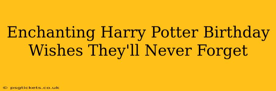 Enchanting Harry Potter Birthday Wishes They'll Never Forget