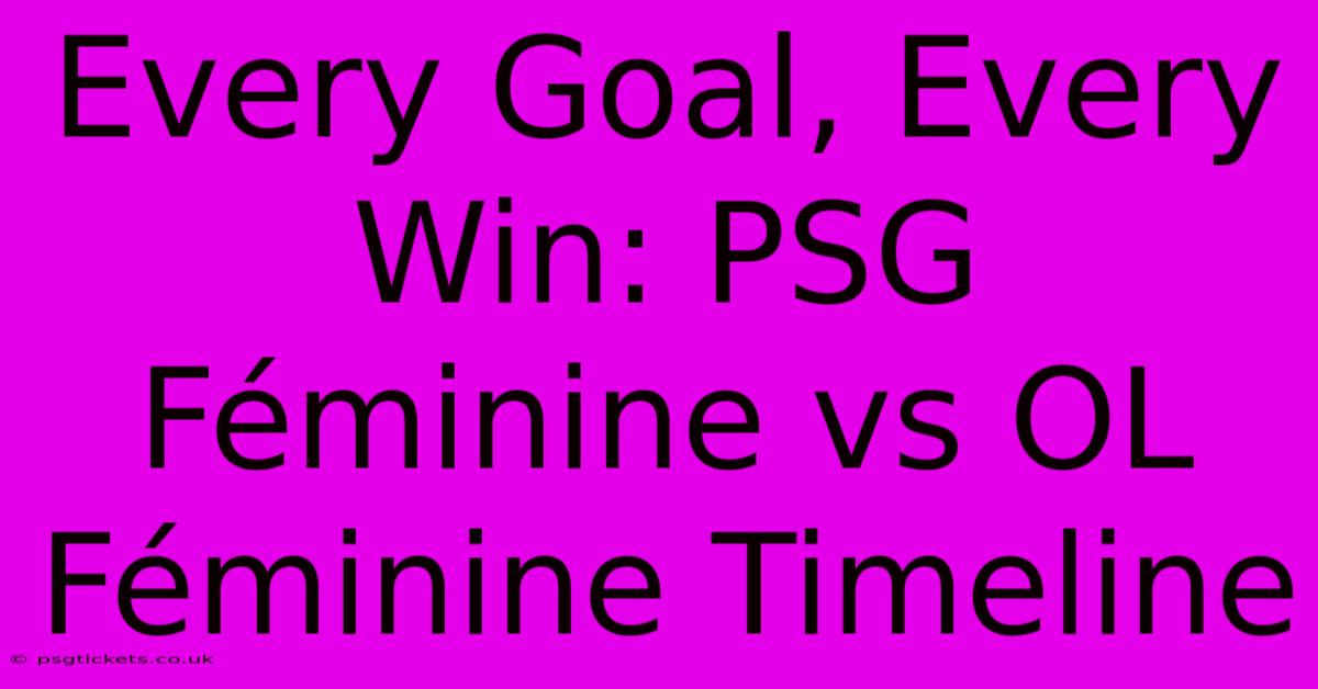 Every Goal, Every Win: PSG Féminine Vs OL Féminine Timeline