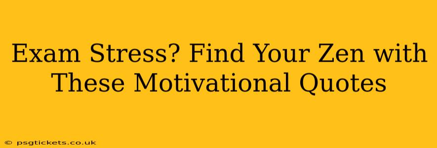 Exam Stress? Find Your Zen with These Motivational Quotes