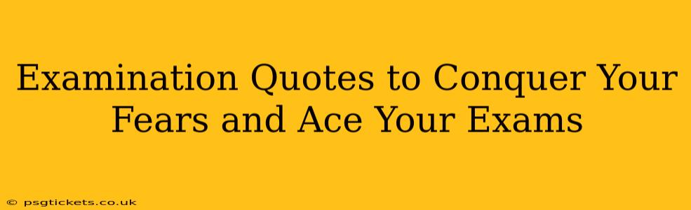 Examination Quotes to Conquer Your Fears and Ace Your Exams